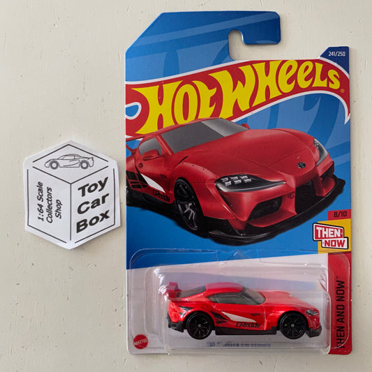 2022 HOT WHEELS #241 - ‘20 Toyota GR Supra (Red #8 Then & Now - Long Card) B00