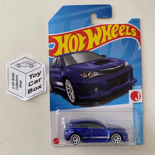 2023 HOT WHEELS #21 - Subaru WRX STI (Blue #2 HW J-Imports - Long Card) B00