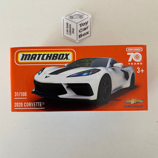 2023 MATCHBOX Power Grab #31 - 2020 Chevy Corvette (White - Mix 1) B53