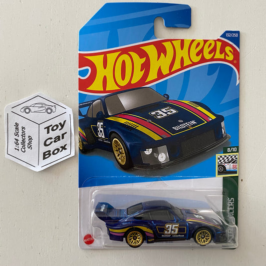 2022 HOT WHEELS #132 - Porsche 935 (Blue Bilstein #8 Retro Racers - Long Card) B00