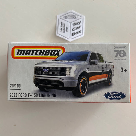 2023 MATCHBOX Power Grab #20 - 2022 Ford F150 Lightning (Silver 70 Edition) B36
