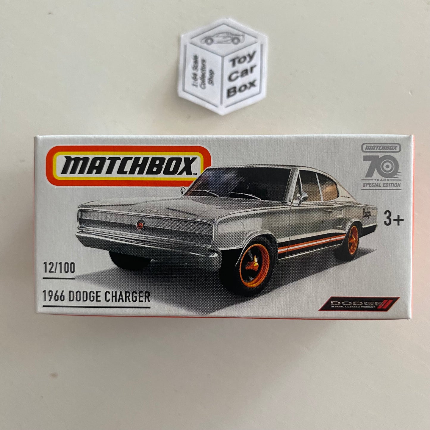 2023 MATCHBOX Power Grab #12 - 1966 Dodge Charger (Silver 70 Edition) B36