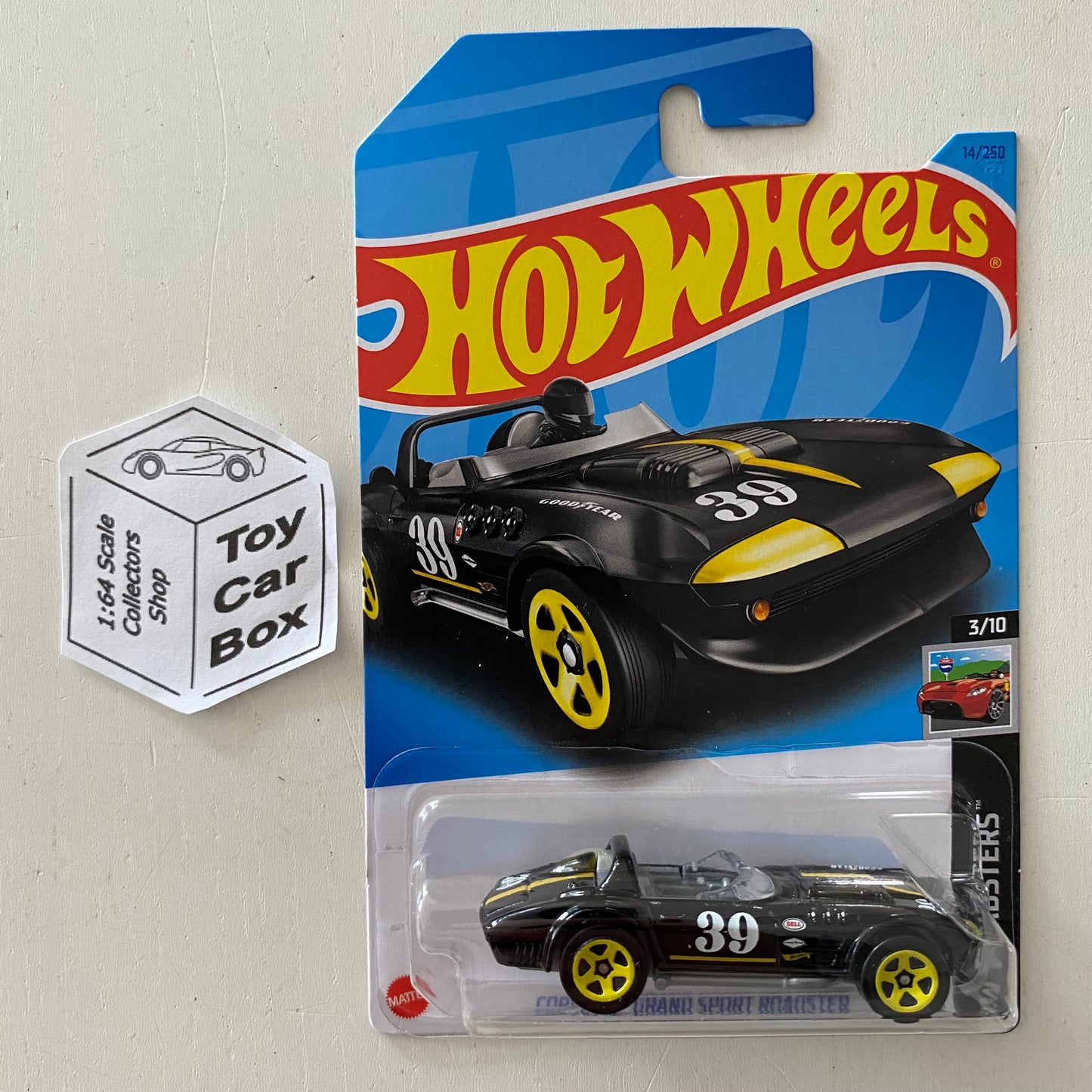 2023 HOT WHEELS #14 - Corvette Grand Sport (Black #3 Roadsters - Long Card) B53