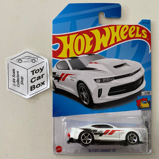 2023 HOT WHEELS #106 - ‘18 COPO Camaro SS (White #3 Drag Strip -Long Card) A80