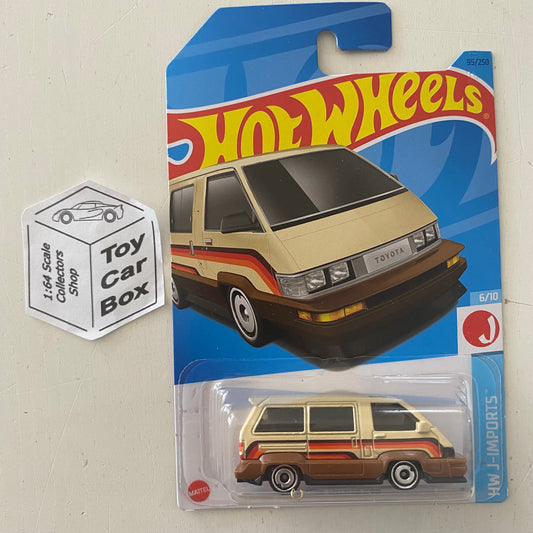 2023 HOT WHEELS #95 - 1986 Toyota Van (Beige #6 J-Imports - Long Card) B53