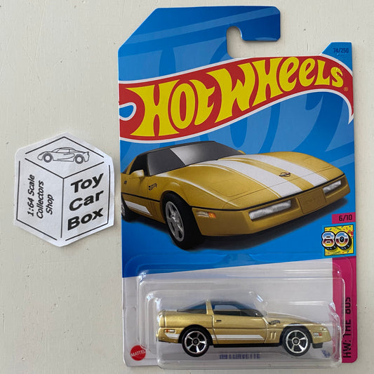 2023 HOT WHEELS #74 - ‘84 Corvette (Gold #6 HW The 80s - Long Card) B53