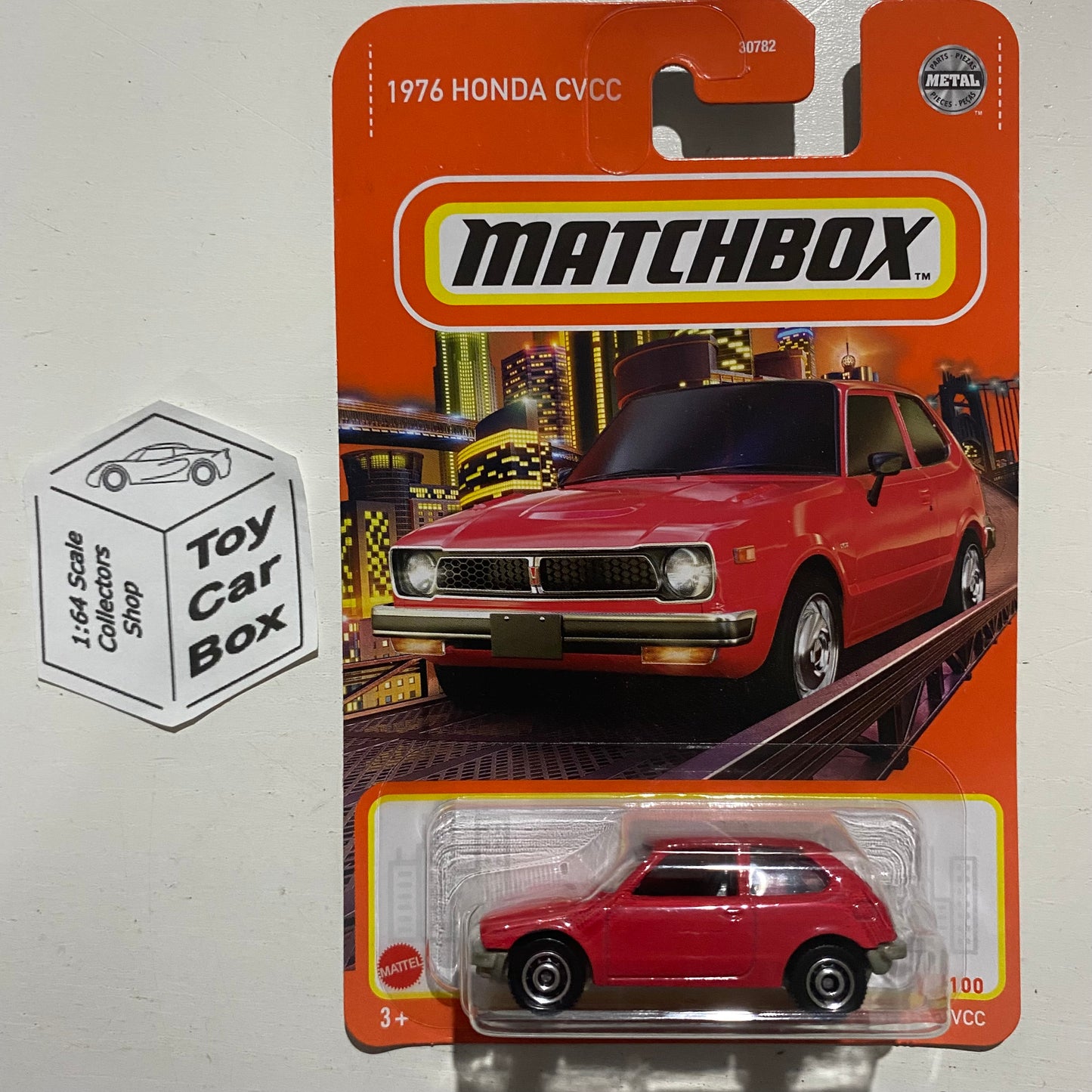 2022 MATCHBOX #21 - 1976 Honda Civic CVCC (Red - Long Card) B95g