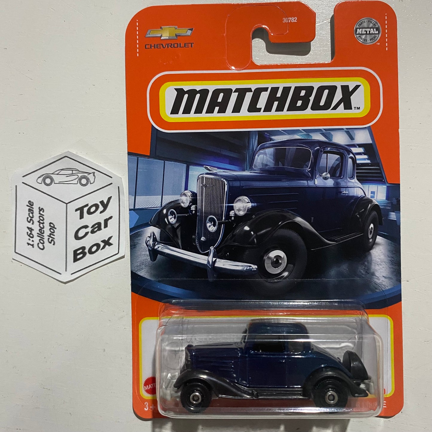 2022 MATCHBOX #71 - 1934 Chevy Master Coupe (Blue - Long Card) New