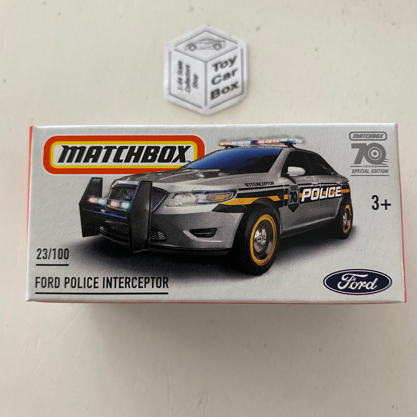 2023 MATCHBOX Power Grab #23 - Ford Police Interceptor (Silver 70 Edition) B36