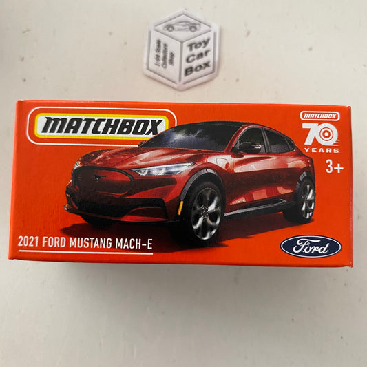2022 MATCHBOX Power Grab #65 - 2021 Ford Mustang Mach-E (Red - Mix 6) B36