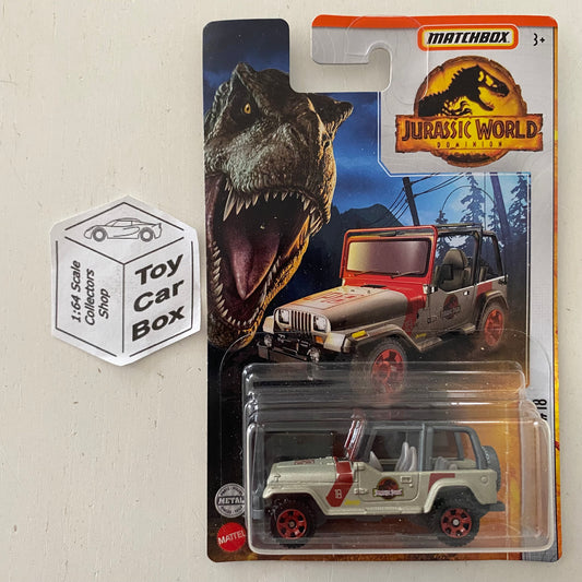 2022 MATCHBOX Jurassic World - ‘93 Jeep Wrangler #18 (Long Card) New - C18