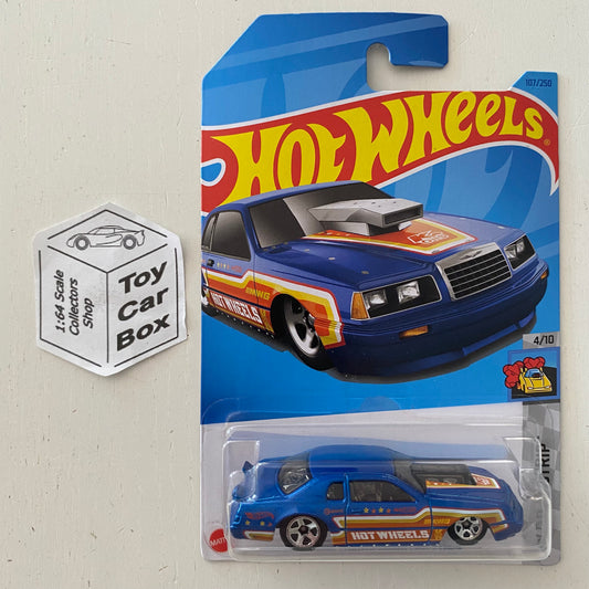 2023 HOT WHEELS #107 - ‘86 Ford Thunderbird Pro Stock (Blue - Long Card) B00