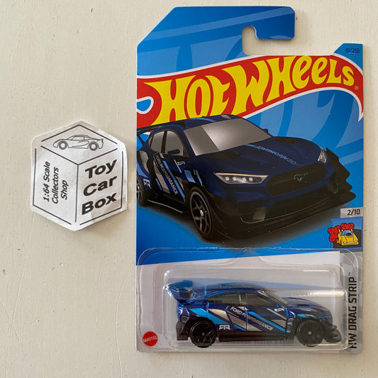 2023 HOT WHEELS #81 - Ford Mustang Mach-E (Blue #2 Drag strip - Long Card) B53