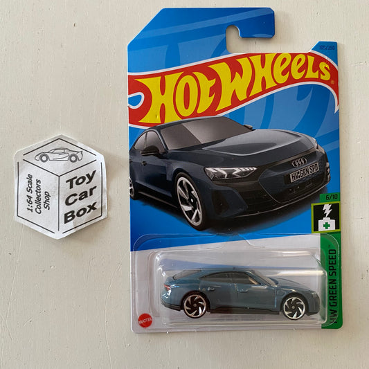 2023 HOT WHEELS #109 - Audi RS E-Tron GT (Grey #6 Green Speed - Long Card) B53