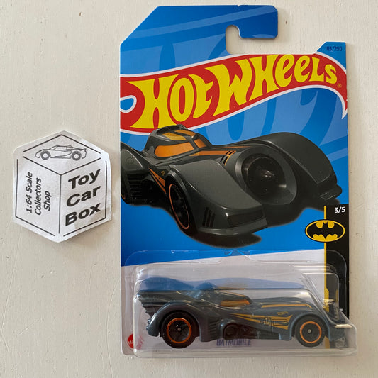 2023 HOT WHEELS #103 - Batmobile (Grey #3 Batman - Long Card) B53