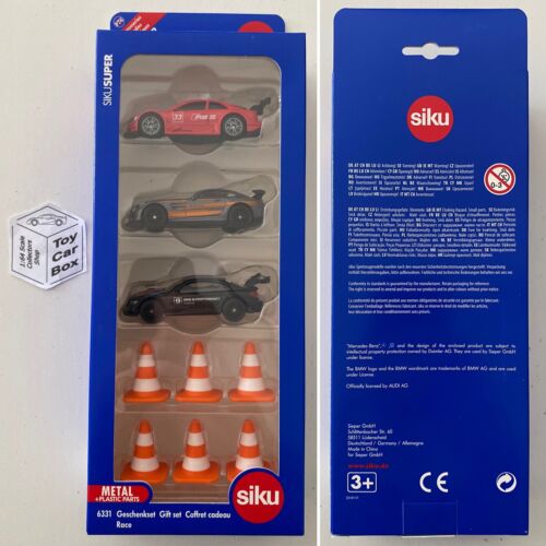 SIKU #6331 - Race Car Gift Set (Audi RS5, Merc AMG GT, BMW M4 & Accessories) N68