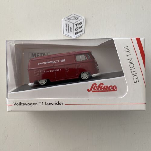 SCHUCO Edition 1/64 - VW Volkswagen T1 Lowrider (Red - Porsche Renndienst) M54g